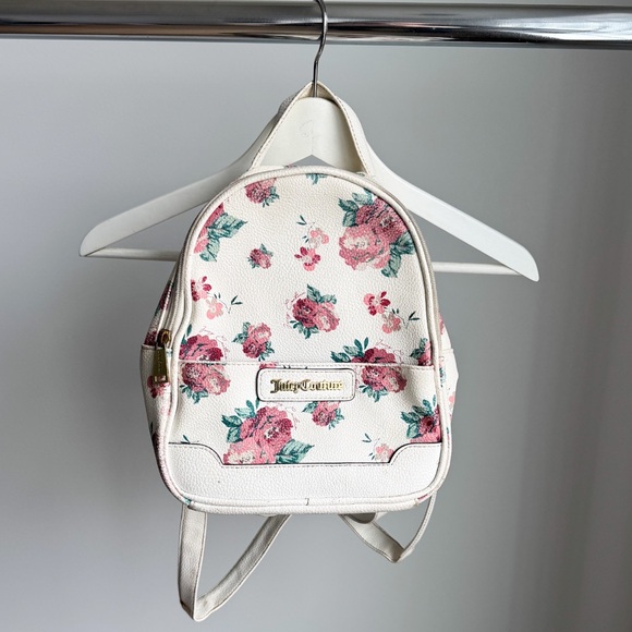 Juicy Couture Handbags - $17 AS IS Juicy Couture Cream Floral Mini Backpack